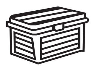 Flat vector art of modern blanket box icon
