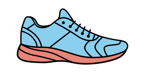 Stylish light blue athletic sneakers with a pink sole, perfect for workouts and casual wear.