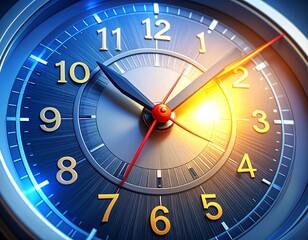 Fototapeta premium Close-up of a conceptual clock with emotional expressions on the dial instead of numbers, glowing symbols like joy, anger, sadness, peace, futuristic design, soft lighting, crisp detail
