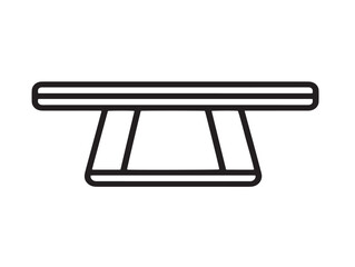 Boardroom table icon in professional vector line style