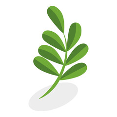 3D Isometric Flat  Illustration of Flowers Collection. Item 2