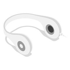 3D Isometric Flat  Set of Headphones. Item 2