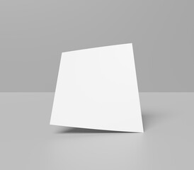 A4 format empty paper note template. White sheet paper mock up. 3D illustrating.