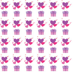 seamless pattern with hearts