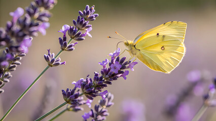 butterfly on lavender flower