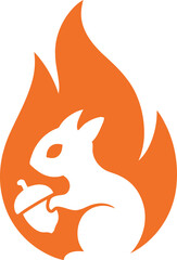 Rabbit logo icon vector art illustration