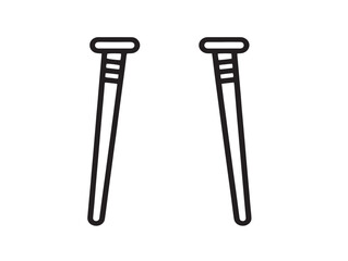 Sleek chair leg protector icon in minimalist style