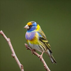 Colorful Songbird Perched on a Branch