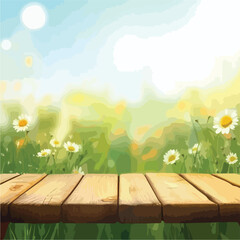 Serene Spring Meadow Background