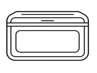 Crisp chest freezer icon in sleek vector format