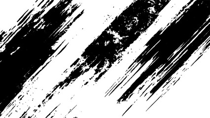 Abstract black brush strokes on white background design texture. Vector grunge texture. Abstract black and white ink brush strokes grunge texture background.