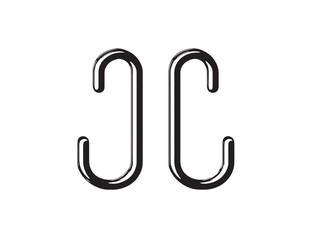 Modern coat hooks icon in flat line vector format