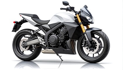 Obraz premium Modern motorcycle, side view