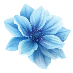 Obraz premium Blue Flower on White Background