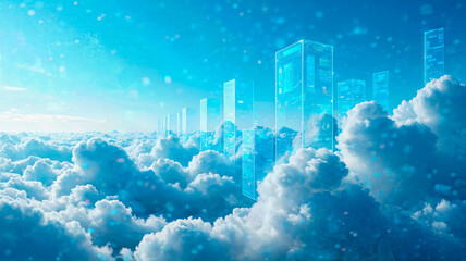 Abstract Cloud Server Background