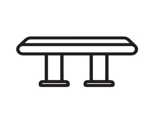Elegant flat vector conference table drawing design