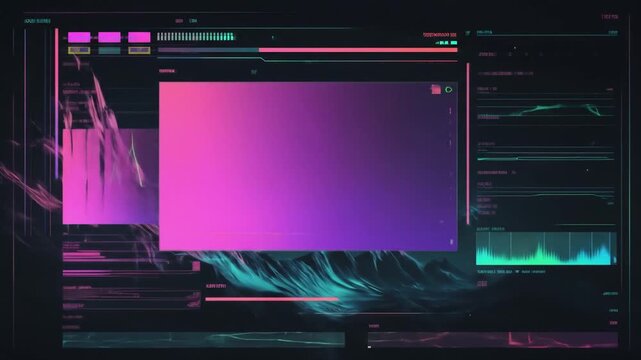 Dynamic Cyberpunk Interface: Data Streams, Glitch Effects, and Futuristic UI Animation - Powered by Adobe