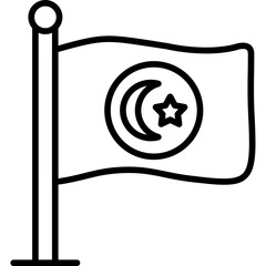 Fototapeta premium Tunisia Line Icon Design: Minimal Outline Symbols & Vector Art