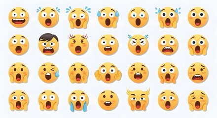 Shocked Funny Emoji Illustration