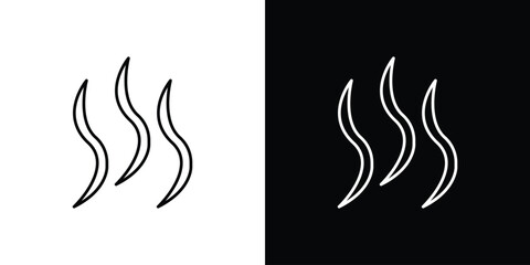 Smoke steam silhouette icon vector illustration sign symbol. linear design