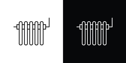 Radiator icon vector illustration sign symbol. linear design