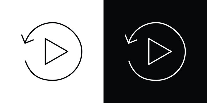 Playback icon vector illustration sign symbol. linear design