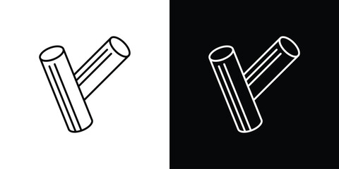 Pasta icon vector illustration sign symbol. linear design