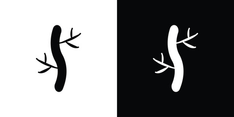 Human artery icon vector illustration sign symbol. linear design