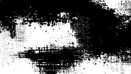Grunge background is black and white. Halftone grunge texture vector background featuring distressed noise pattern. Grunge black and white distressed texture Subtle distressed dust texture overlay. 