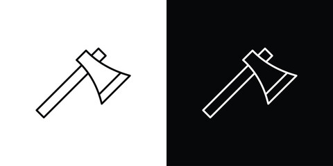 Hatchet icon vector illustration sign symbol. linear design