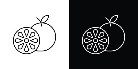 Grapefruit icon vector illustration sign symbol. linear design