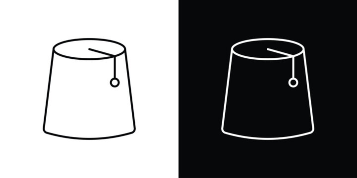 Fez hat icon vector illustration sign symbol. linear design