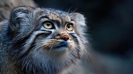 Fototapeta premium Close-up portrait of a Pallas's cat