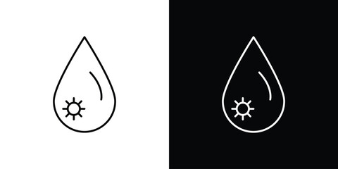 Dirty water drop icon vector illustration sign symbol. linear design