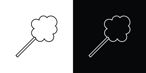Cotton Candy icon vector illustration sign symbol. linear design