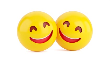 Fototapeta premium Two smiling faces