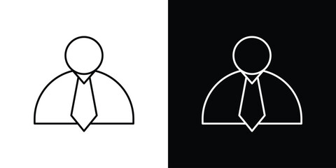 Businessman icon vector illustration sign symbol. linear design