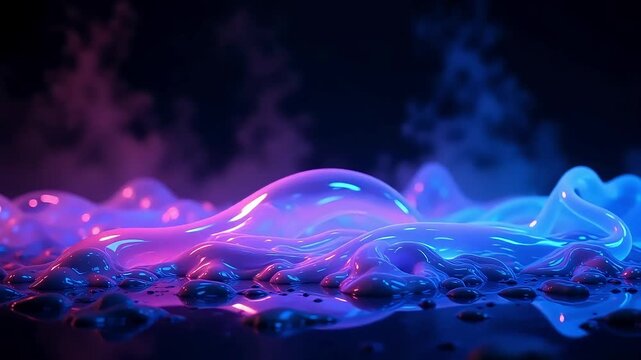 Abstract Neon Fluid Art