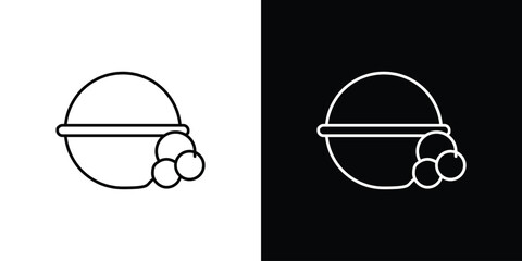 Bath salts bomb icon vector illustration sign symbol. linear design