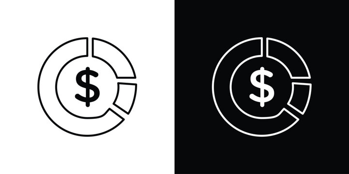 Asset allocation icon vector illustration sign symbol. linear design