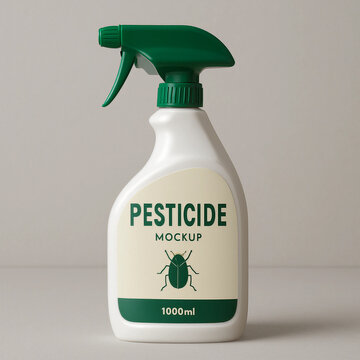 Trigger spray pesticide bottle mockup