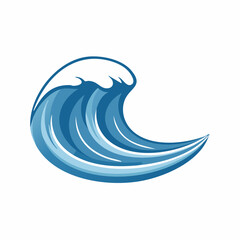 Fototapeta premium A simple wave-like line inspired by the ocean