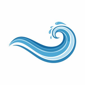 A simple wave-like line inspired by the ocean