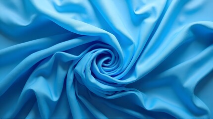 Obraz premium Flowing twisted blue cloth background 