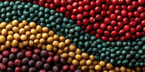 Indian tricolor flag made of pulses for Republic or Independence Day
