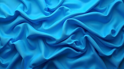 Obraz premium Flowing twisted blue cloth background 