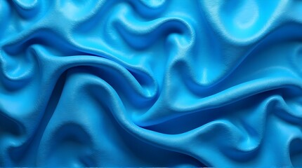 Obraz premium Flowing twisted blue cloth background 