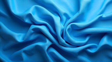 Fototapeta premium Flowing twisted blue cloth background 