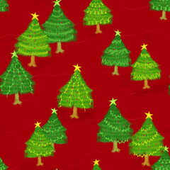 Christmas trees pattern
