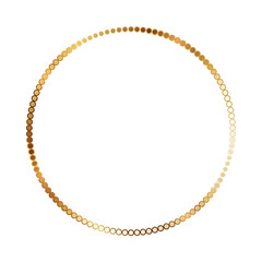 Round gold banner with decorative gold frame design